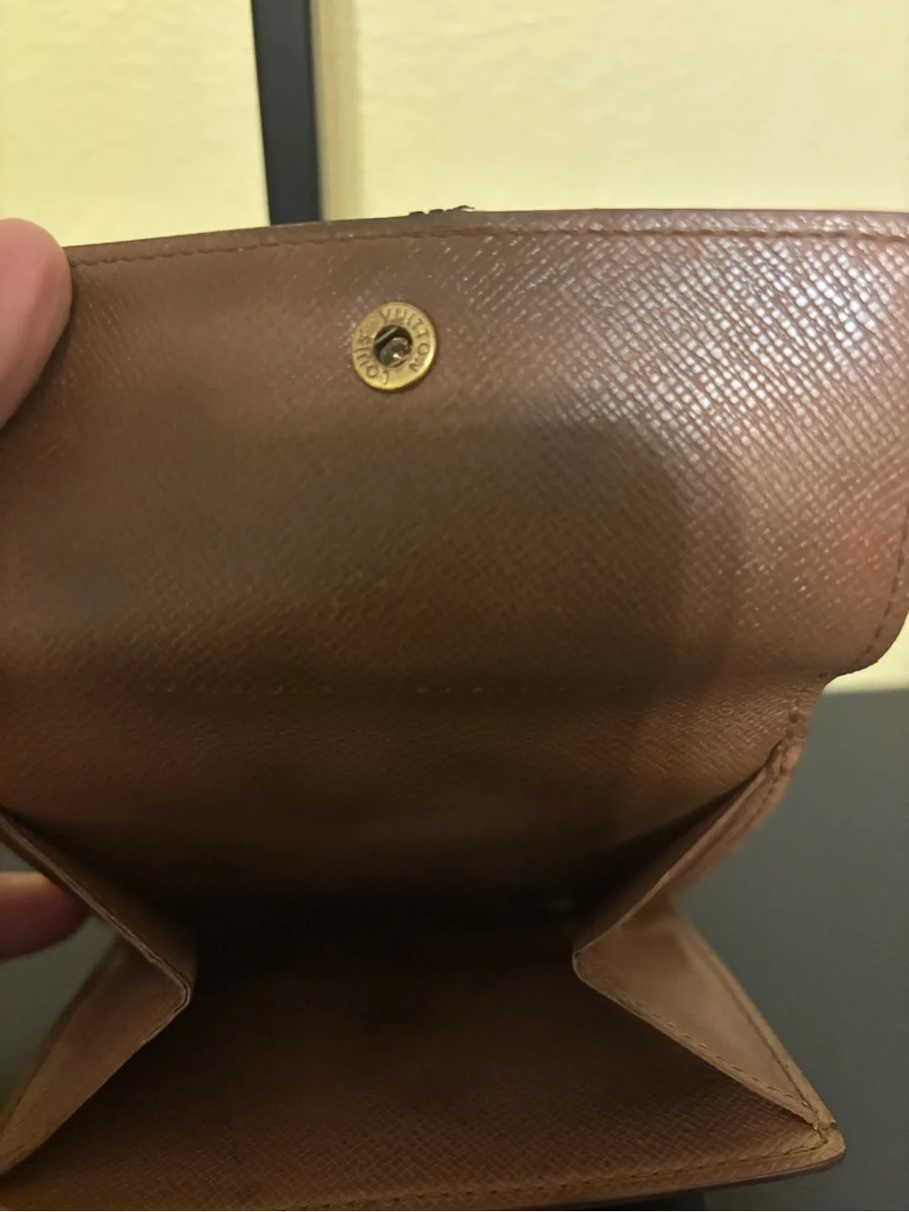 Louis Vuitton Monogram Compact Trifold Wallet in Brown and Tan